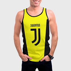 Майка-безрукавка мужская Juventus sport geometry yellow, цвет: 3D-черный — фото 2