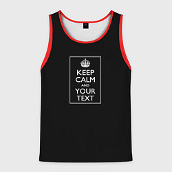 Мужская майка без рукавов Keep calm and text