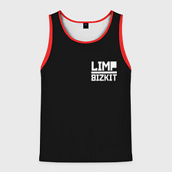 Майка-безрукавка мужская Lim Bizkit logo, цвет: 3D-красный