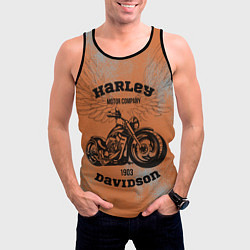 Майка-безрукавка мужская Harley Davidson - Moto, цвет: 3D-черный — фото 2