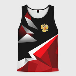 Мужская майка без рукавов Russia uniform - красный и черный