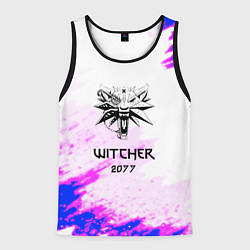 Майка-безрукавка мужская The Witcher colors neon, цвет: 3D-черный