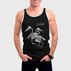 Майка-безрукавка мужская Gussi - two skeletons of a goose, цвет: 3D-белый — фото 2
