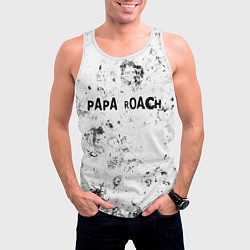 Майка-безрукавка мужская Papa Roach dirty ice, цвет: 3D-белый — фото 2