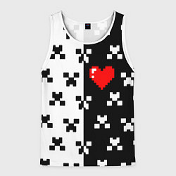 Мужская майка без рукавов Minecraft pattern love