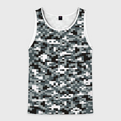 Мужская майка без рукавов Камуфляжные пиксели текстура