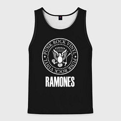 Майка-безрукавка мужская Ramones rock logo, цвет: 3D-черный