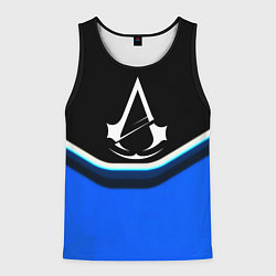 Майка-безрукавка мужская Assassins Creed logo abstergo, цвет: 3D-черный