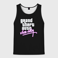 Майка-безрукавка мужская GTA vice city logo, цвет: 3D-черный