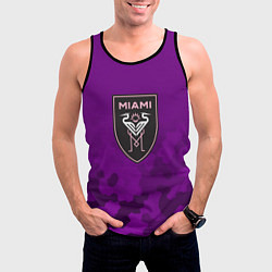 Майка-безрукавка мужская Inter Miami logo pattern, цвет: 3D-черный — фото 2