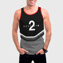 Майка-безрукавка мужская Destiny geometry online game, цвет: 3D-красный — фото 2