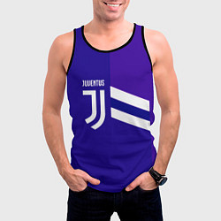 Майка-безрукавка мужская Juventus sport geometry line, цвет: 3D-черный — фото 2