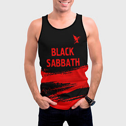 Майка-безрукавка мужская Black Sabbath - red gradient посередине, цвет: 3D-черный — фото 2