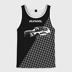 Майка-безрукавка мужская Haval чёрно-белый, цвет: 3D-белый