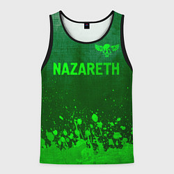 Майка-безрукавка мужская Nazareth - green gradient посередине, цвет: 3D-черный