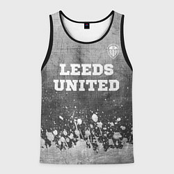 Мужская майка без рукавов Leeds United - grey gradient посередине