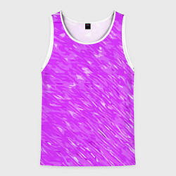 Мужская майка без рукавов Фиолетово-белые мазки