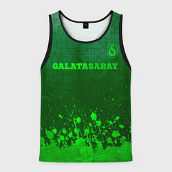 Майка-безрукавка мужская Galatasaray - green gradient посередине, цвет: 3D-черный