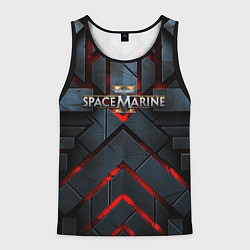 Майка-безрукавка мужская Warhammer 40000 space marine 2 лого, цвет: 3D-черный