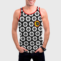Майка-безрукавка мужская Serious Sam logo pattern, цвет: 3D-красный — фото 2