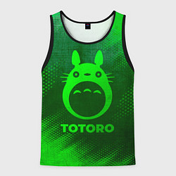 Мужская майка без рукавов Totoro - green gradient