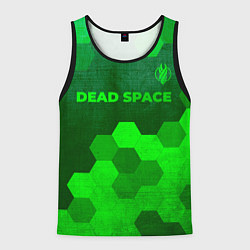 Мужская майка без рукавов Dead Space - green gradient посередине