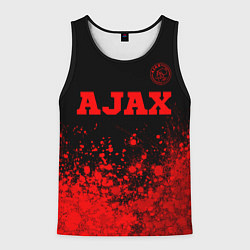 Мужская майка без рукавов Ajax - red gradient посередине