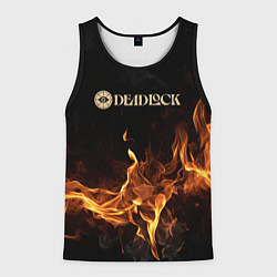 Мужская майка без рукавов Deadlock logo на фоне огня