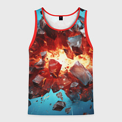 Мужская майка без рукавов Обломки абстрактных камней от взрыва
