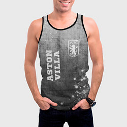 Майка-безрукавка мужская Aston Villa - grey gradient вертикально, цвет: 3D-черный — фото 2