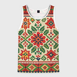 Мужская майка без рукавов Славянский узор и орнамент