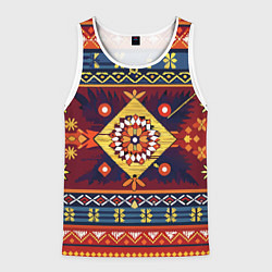 Мужская майка без рукавов Стиль советского ковра узоры и орнамент