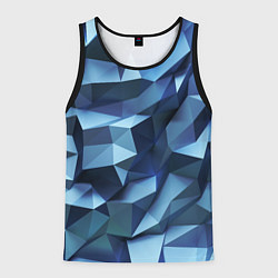 Мужская майка без рукавов Искаженная синяя геометрия