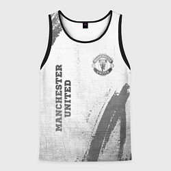 Майка-безрукавка мужская Manchester United - white gradient вертикально, цвет: 3D-черный