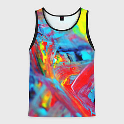 Мужская майка без рукавов Абстрактные краски неон