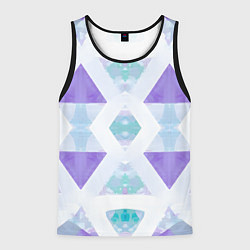 Мужская майка без рукавов Нежная геометрическая абстракция голубоватая