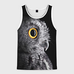 Майка-безрукавка мужская Сова - всевидящее око - big picture, цвет: 3D-белый