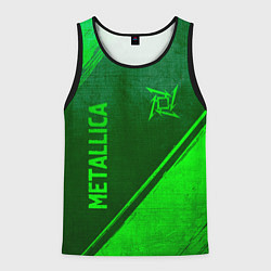 Майка-безрукавка мужская Metallica - green gradient вертикально, цвет: 3D-черный