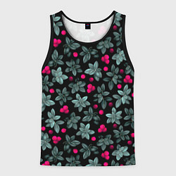 Мужская майка без рукавов Клюквенный паттерн