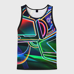 Мужская майка без рукавов Неоновая психоделика геймер