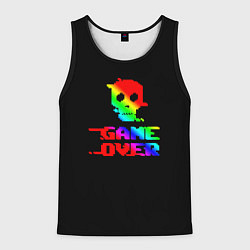 Майка-безрукавка мужская Game over gradient, цвет: 3D-черный