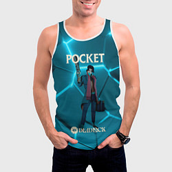 Майка-безрукавка мужская Pocket Deadlock, цвет: 3D-белый — фото 2
