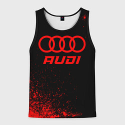 Мужская майка без рукавов Audi - red gradient