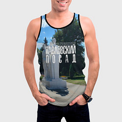 Майка-безрукавка мужская Город Павловский Посад, цвет: 3D-черный — фото 2