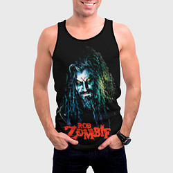 Майка-безрукавка мужская Rob zombie portrait, цвет: 3D-черный — фото 2