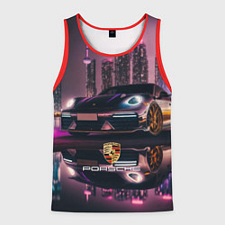 Мужская майка без рукавов Porshe night city