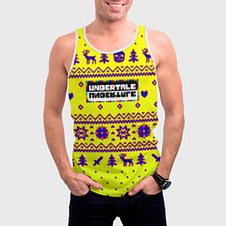 Майка-безрукавка мужская Undertale winter, цвет: 3D-белый — фото 2