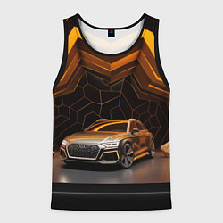 Майка-безрукавка мужская Audi auto, цвет: 3D-черный