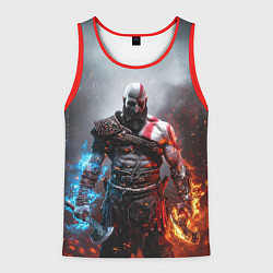 Майка-безрукавка мужская God of War Кратос, цвет: 3D-красный