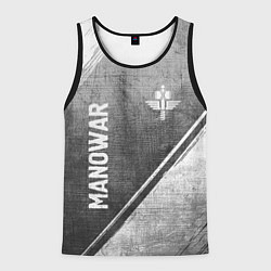 Мужская майка без рукавов Manowar - grey gradient вертикально